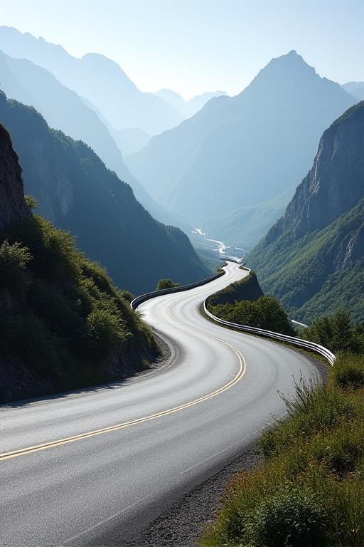 A winding road on the Grossglockner High Alpine Road.